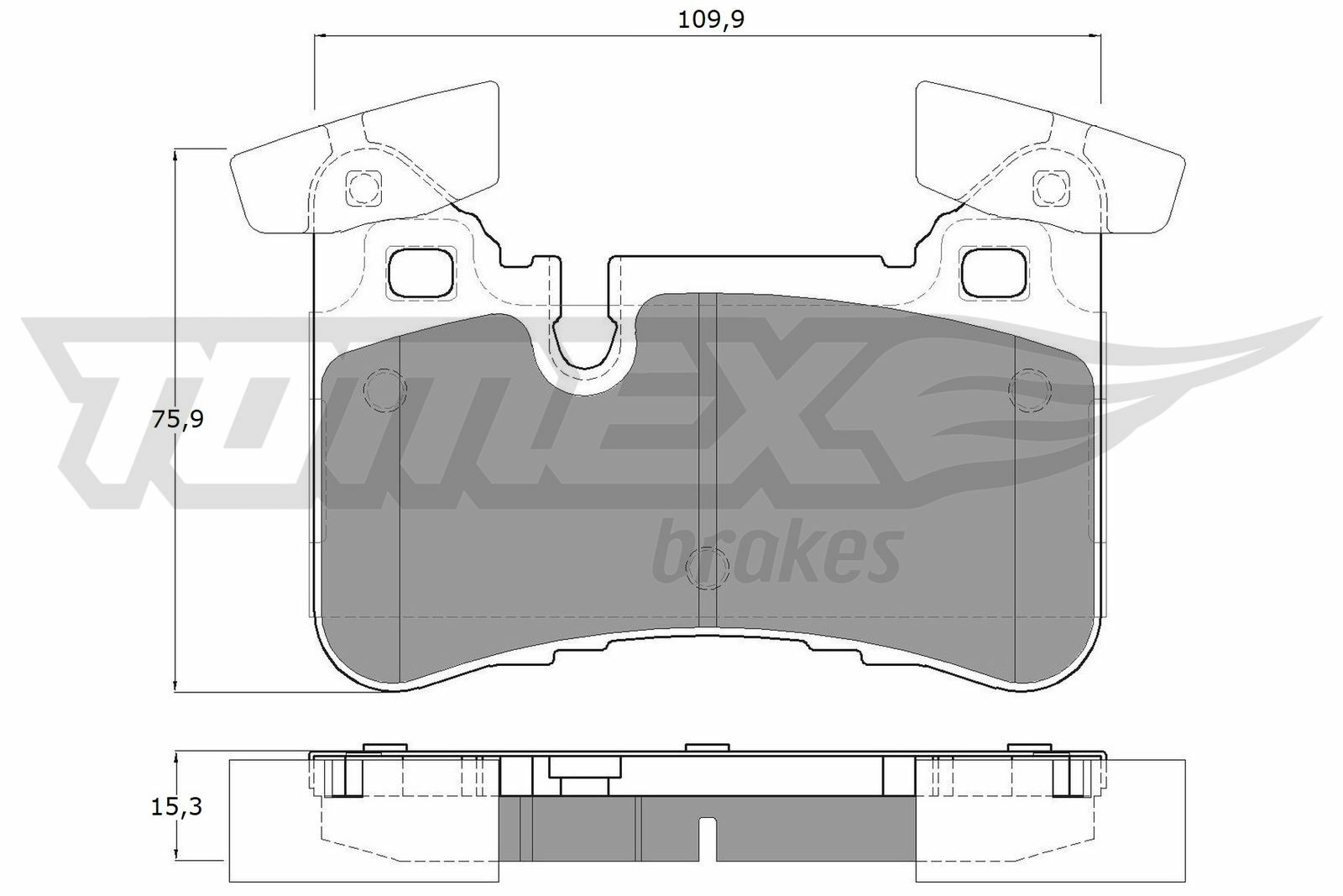 Sada brzdových platničiek kotúčovej brzdy TOMEX Brakes